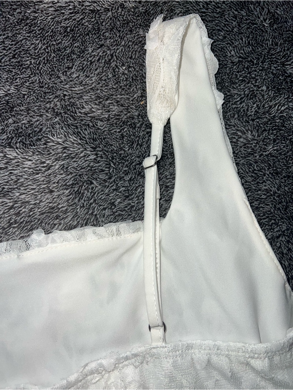 Lace Embroidered White Tank Dress - Picture 6 of 6